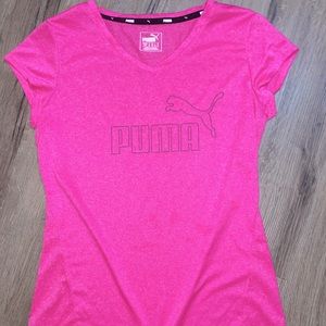 pink puma gym shirt